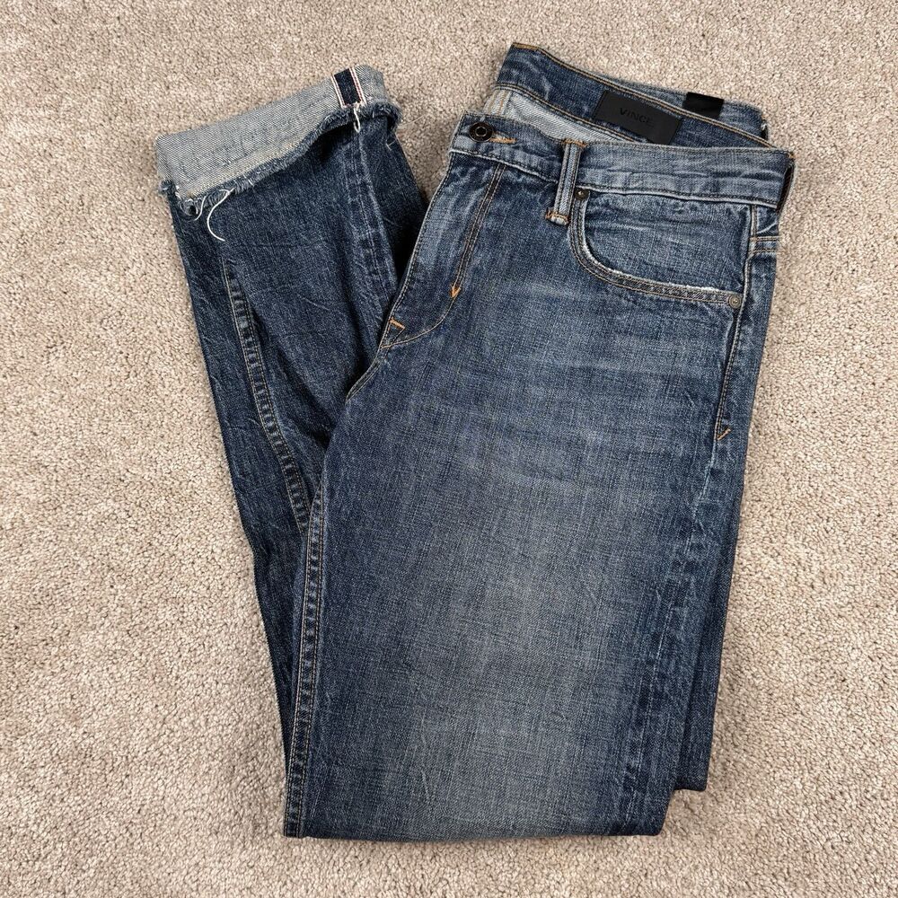 Vince Redline Selvedge Jeans 28 Made In USA Distressed Talmadge DV250-2397